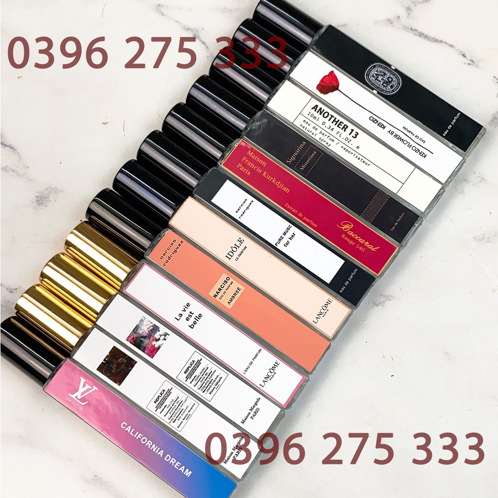 Tem dán lọ chiết nước hoa loại DÀI 8.5cm - Dạng CHỮ -