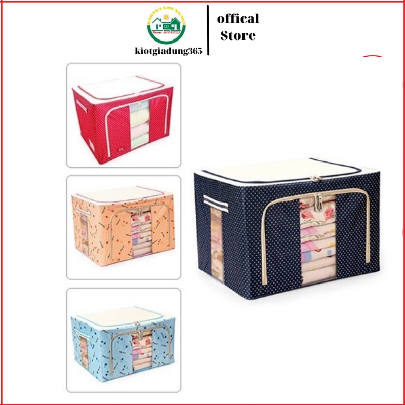 Hộp Đựng Chăn Màn quần áo, khung sắt( giao ngẫu nhiên) - Tủ Vải Đựng Đồ Cá Nhân Đa Năng