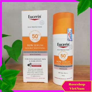 Kem Chống Nắng Eucerin Giúp Giảm Thâm Nám Và Dưỡng Trắng Da Eucerin Sun Serum Double Whitening SPF50+. RSVN SP83