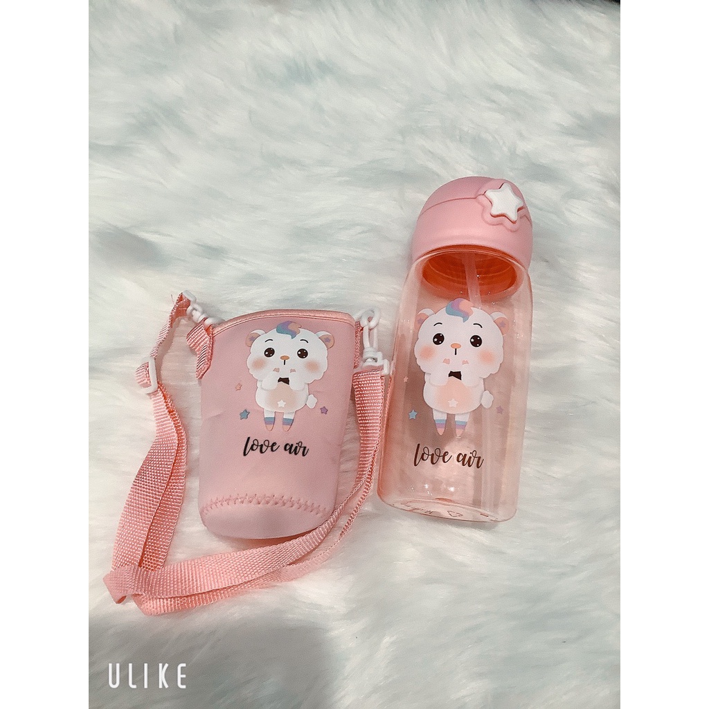 Bình nước cute họa tiết động vật hoạt hình