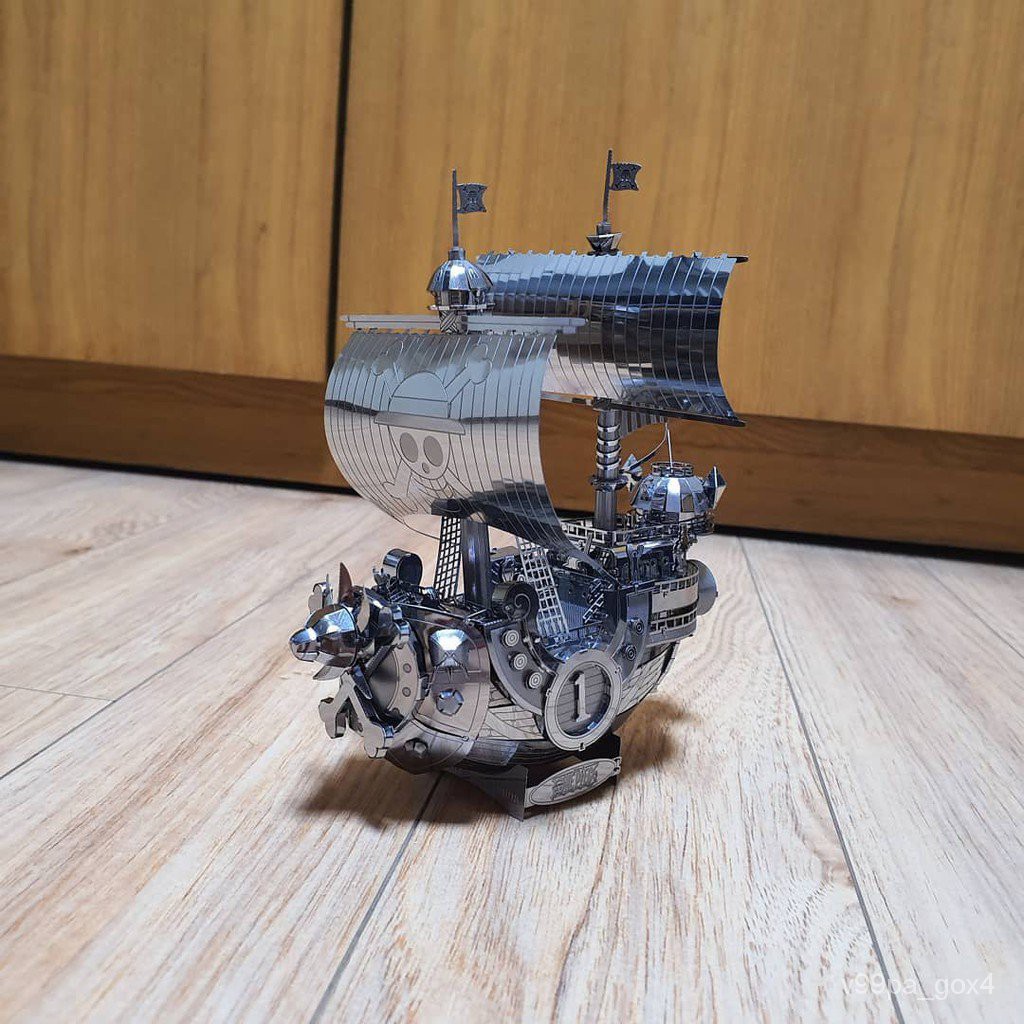 VNTMô hình 3D kim loại tàu Thousand Sunny băng hải tặc mũ rơm Luffy phim One Piece, Mô hình lắp ráp 3D thép - Chưa Lắp