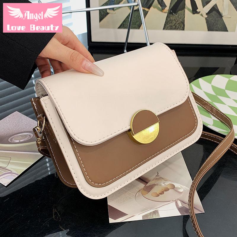 Túi Đeo Vai Hình Vuông Cỡ Nhỏ 2022 Màu Sắc Tương Phản Phong Cách Cổ Điển Thời Trang Cho Nữ