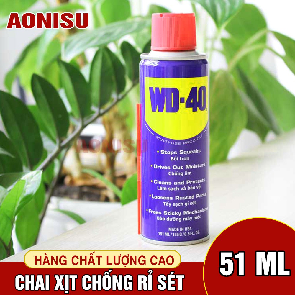 Chai Xịt Chống Rỉ Sét DW-40. Bôi Trơn, Xịt Bảo Dưỡng Sên, AONISU