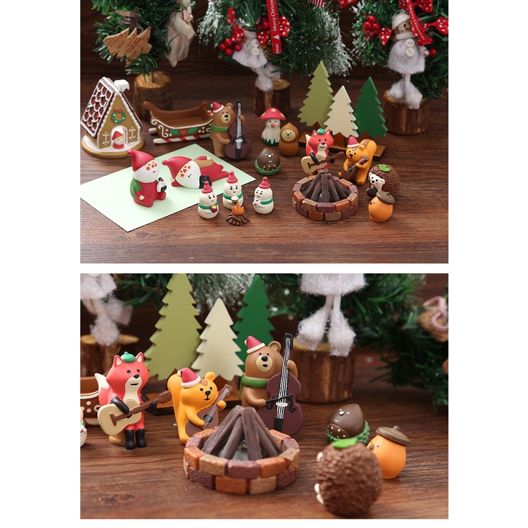 Decole DY1786 ✿ Cửa Hàng Tạp Hóa Phong Cách Nhật Bản DY❤Ông Già Noel/Sóc/Sóc/Ông Già Noel Bằng Nhựa Trang Trí