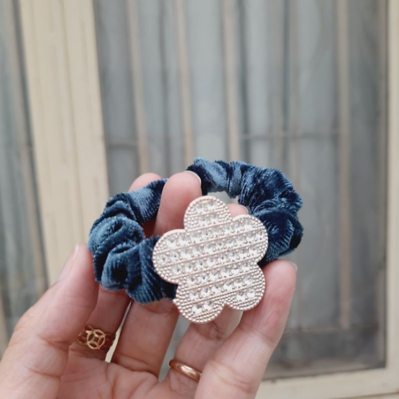 Cột tóc vải nhung thời trang nữ thun 5cm