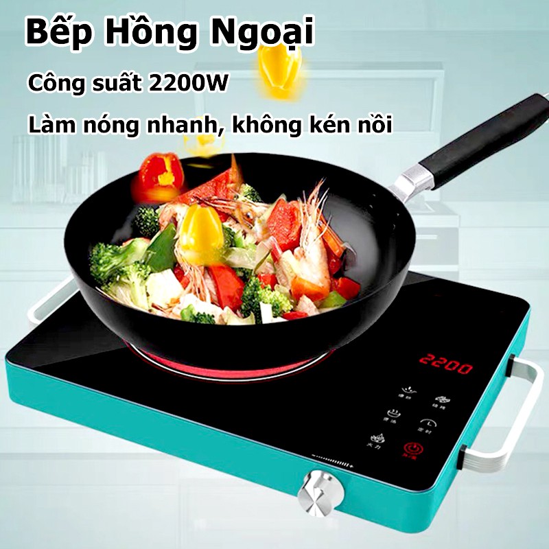 (Video Thật) Bếp Hồng Ngoại Đơn Không Kén Nồi Công Suất Lớn 2200W Sử Dụng Cho Mọi Loại Nồi Bếp Hồng Ngoại Ăn Lẩu HB88