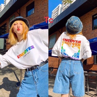 áo thun tay lỡ uncover sici bear unisex oversize