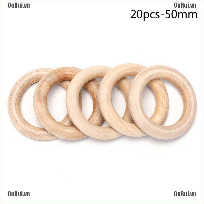 Set 5 / 10 / 20 / 50 Nhẫn Gỗ Tròn Làm Đồ Thủ Công