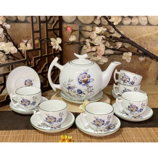 Combo Ấm Chén gồm Bộ Trà gốm sứ cao cấp Bát Tràng giảm 50%