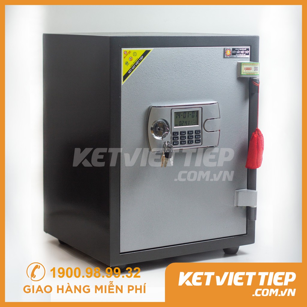 Két sắt Việt Tiệp KCC41 khóa điện tử chống cháy có báo động thân thép đúc đặc 60kg  freeship