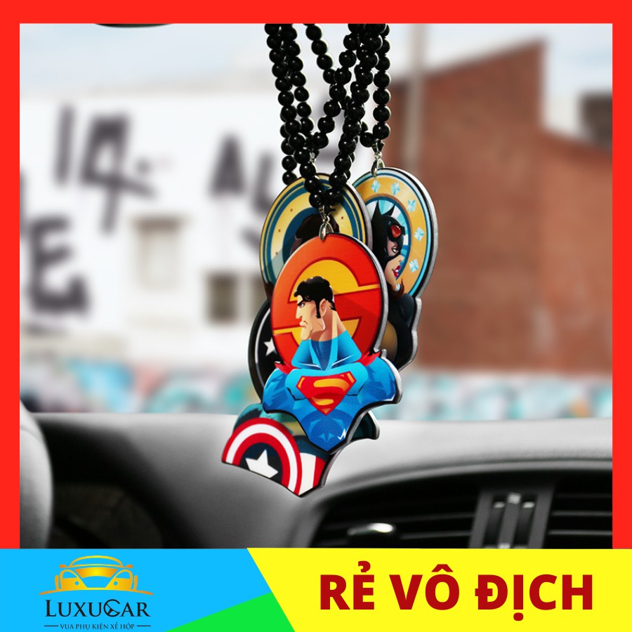 Dây Treo,Tràng Hạt Trang Trí Gương Chiếu Hậu Batman, Superman Cao Cấp