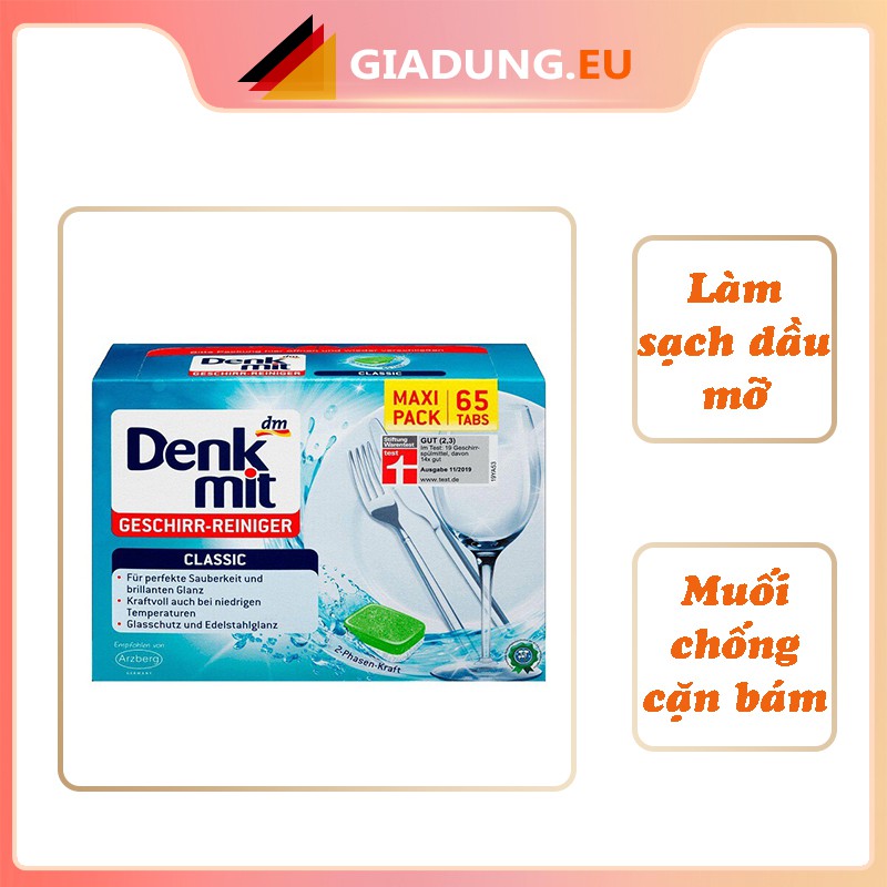 VIÊN RỬA BÁT DENKMIT DÀNH CHO MÁY RỬA CHÉN BÁT - 65 viên