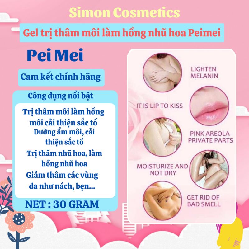 [SIMONPM] Gel Dưỡng Hồng Môi Và Nhũ Hoa Pei Mei Pink Nipple Gel | BigBuy360 - bigbuy360.vn