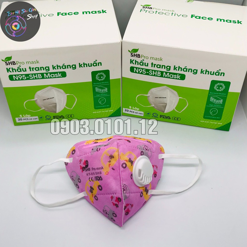 Khẩu trang KN95 CÓ VAN trẻ em ( KHÁNG KHUẨN - 5 Lớp, hàng xuất khẩu độc quyền tại Việt Nam) | BigBuy360 - bigbuy360.vn