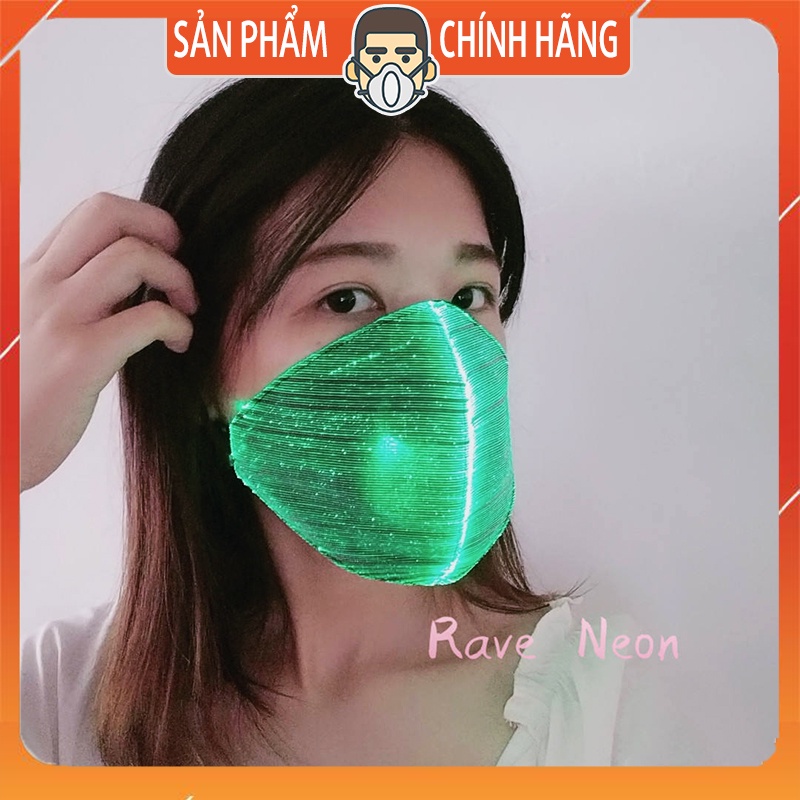 Khẩu trang NEON led phát sáng 7 màu khác nhau - Đi bar, quẩy, rap việt, halloween, cosplay, âm nhạc, dự tiệc