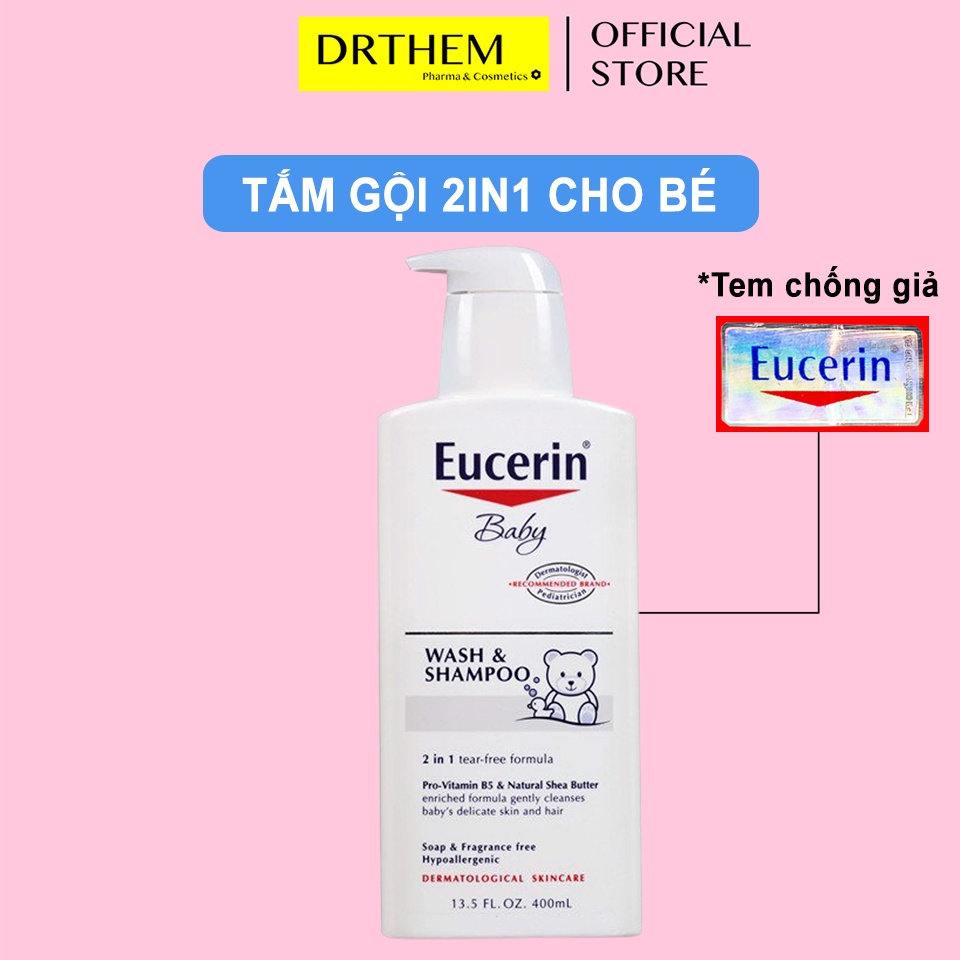 Sữa Tắm Gội Cho Bé EUCERIN Baby Wash And Shampoo 400ml