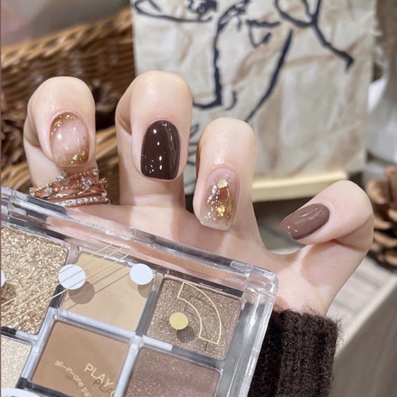 Set 24 móng giả N321 dáng móng ngắn ( Tặng kèm keo và dũa )