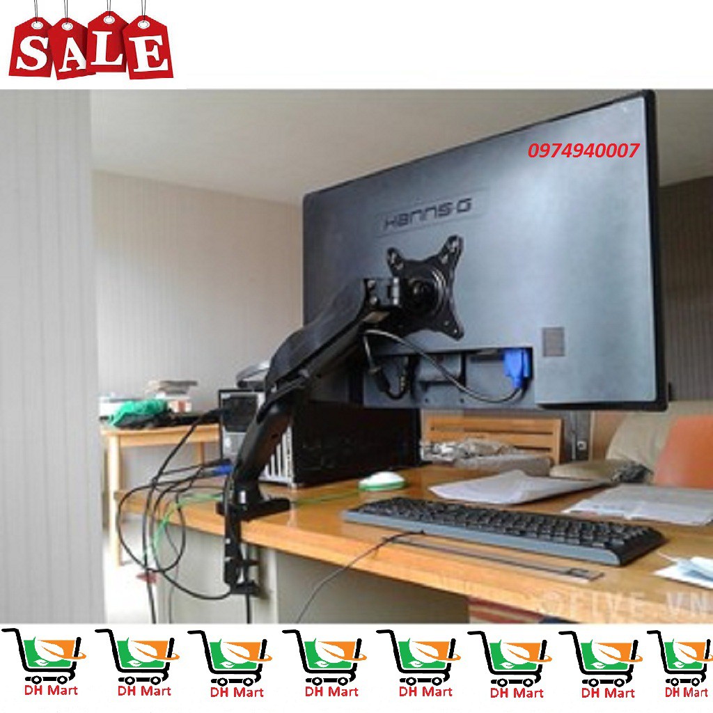 [Mới nhất tải trọng 9Kg] Giá treo màn hình máy tính F80 - Xoay 360 độ - Hàng nhập khẩu | BigBuy360 - bigbuy360.vn