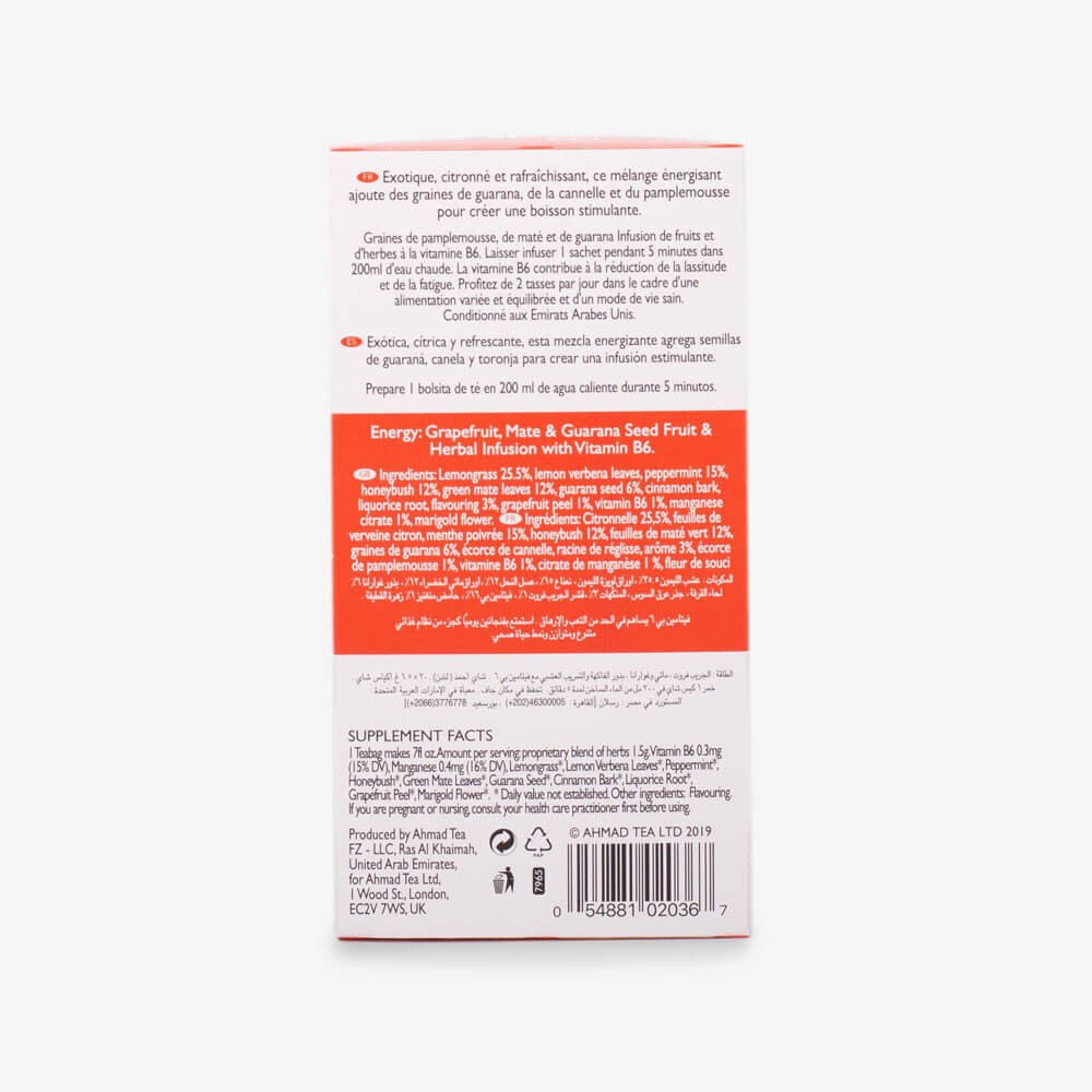 Trà thảo mộc Ahmad Natural Benefit - ENERGY INFUSION