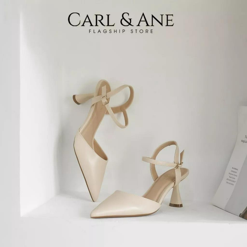 Carl & Ane - Giày cao gót nữ mũi nhọn phong cách thanh lịch cao 7cm màu kem _ CL039