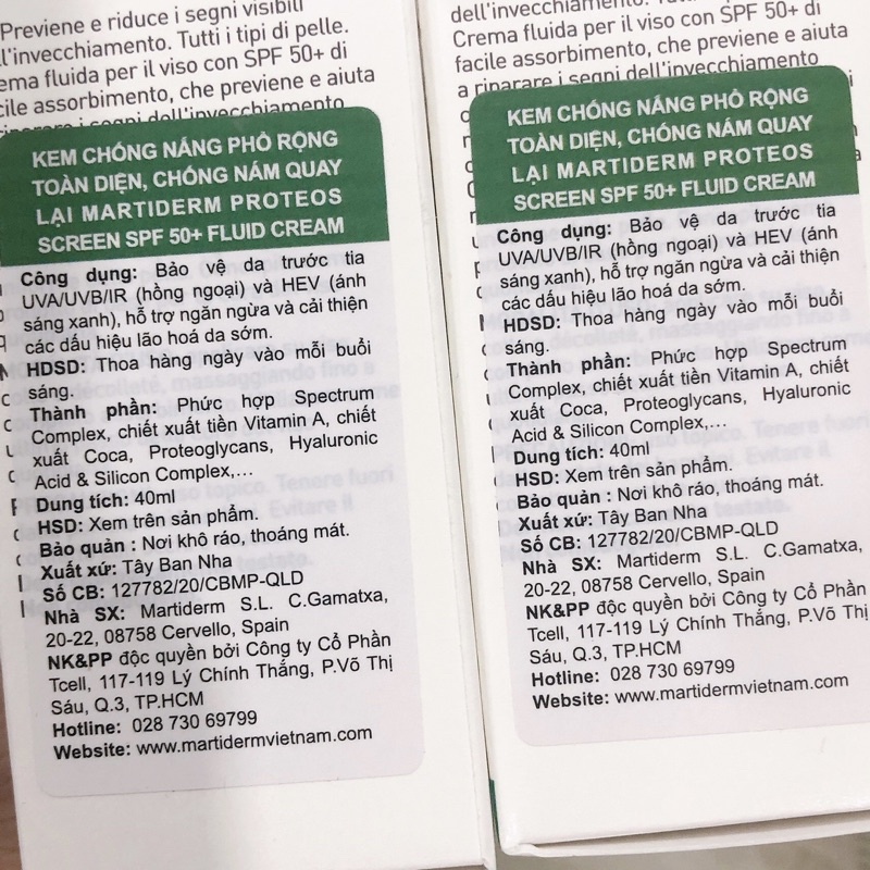 KEM CHỐNG NẮNG MARTIDERM THE ORIGINALS PROTEOS SPF50+ 40ML HÀNG CÔNG TY | BigBuy360 - bigbuy360.vn