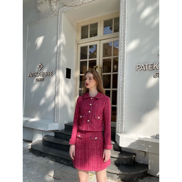 Set tweed Jenny hồng