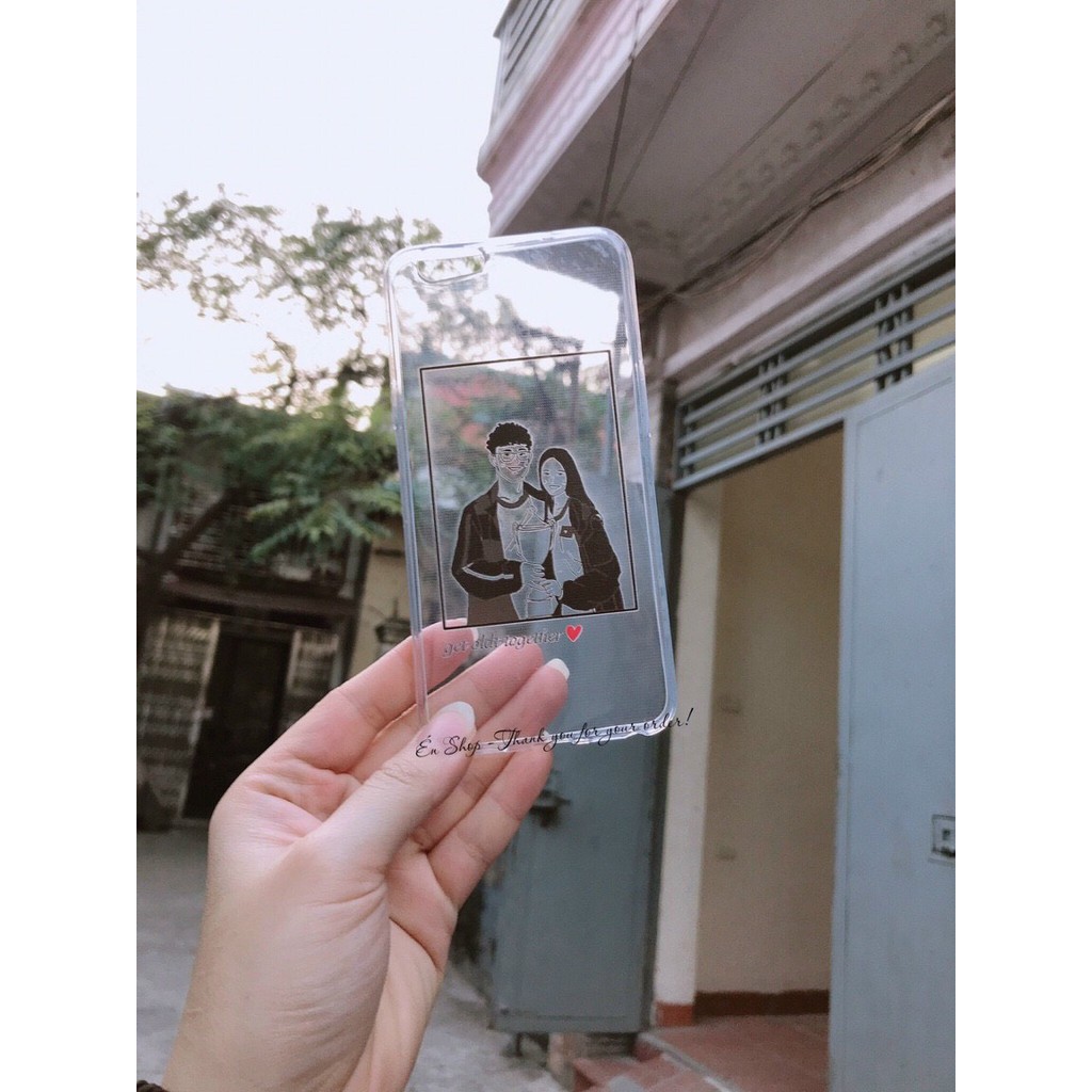 Ốp điện thoại vẽ line theo yêu cầu