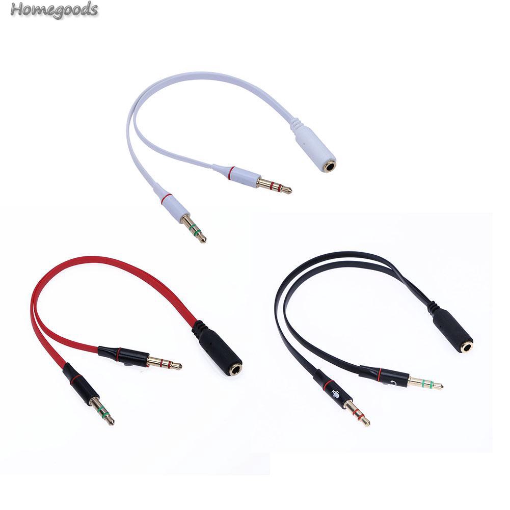 Cáp âm thanh chia 1 cổng cắm 3.5mm sang 2 giắc cắm tiện dụng