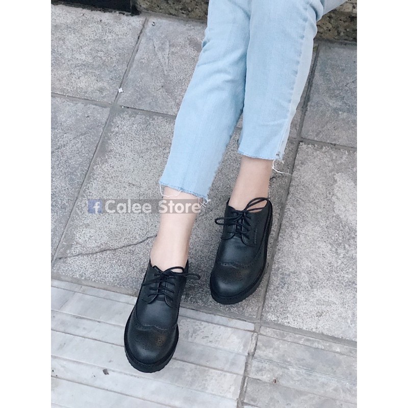 Giày oxfords da mềm nữ (Có clip tự quay sản phẩm) đế cao su cao cấp | BigBuy360 - bigbuy360.vn