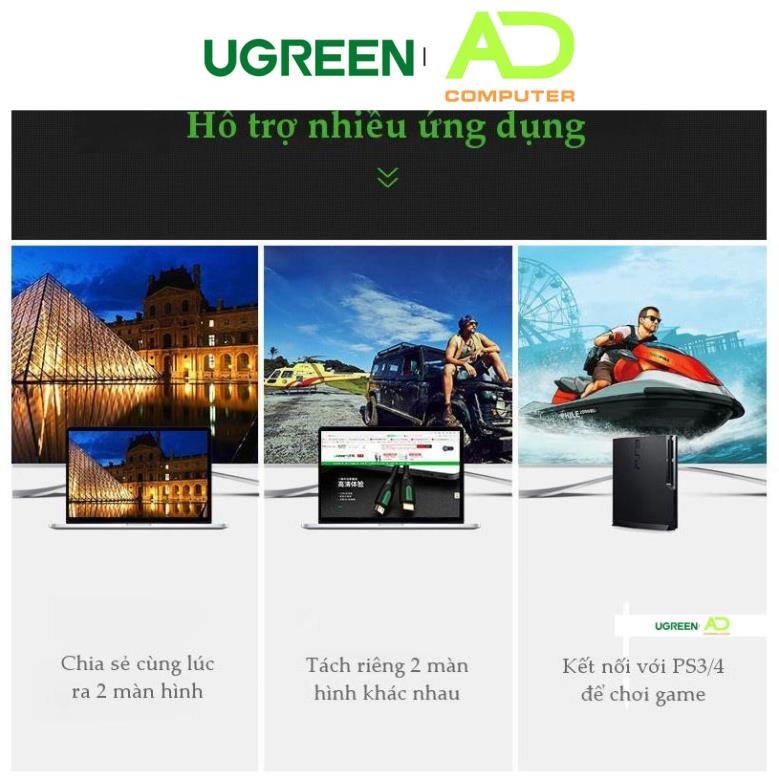 Cáp HDMI 2.0 hỗ trợ 3D, 4K độ dài từ 10-15m UGREEN HD118