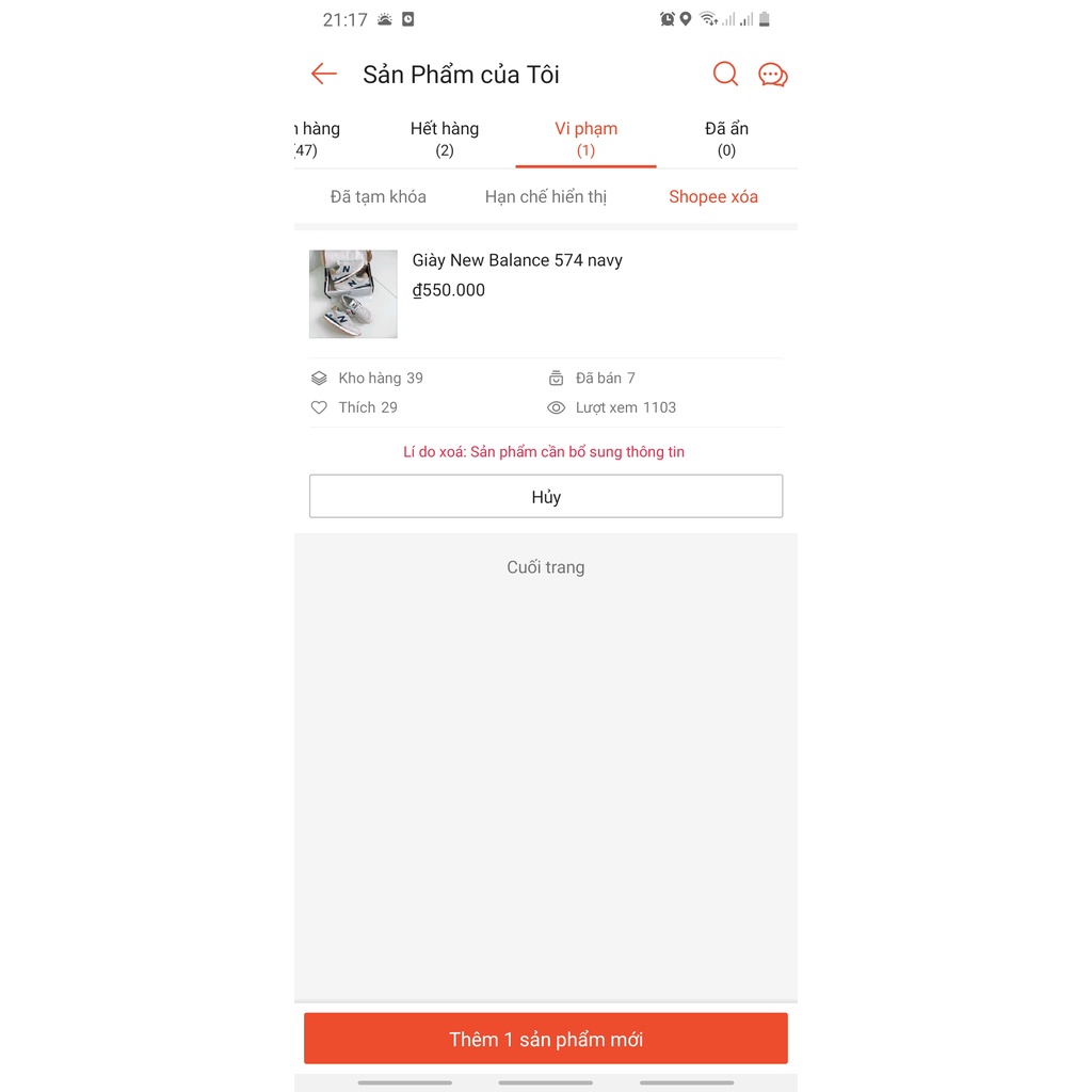 Giày New Balance 574 navy