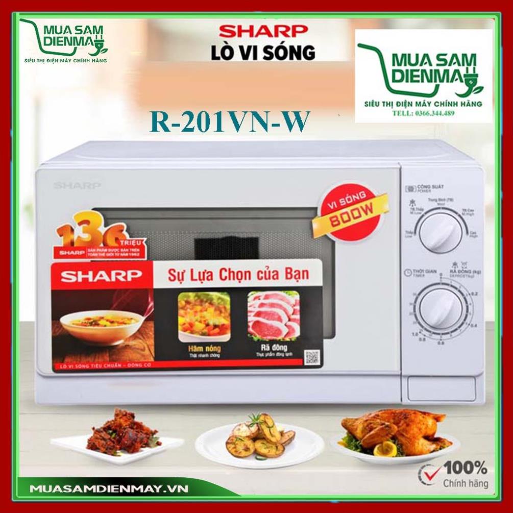 Lò vi sóng Sharp R-G222VN-S 20 lít có nướng | R-2235H 23 lít | R-207VN-SL 20 lít R-201VN-W không nướng - Hàng chính hãng