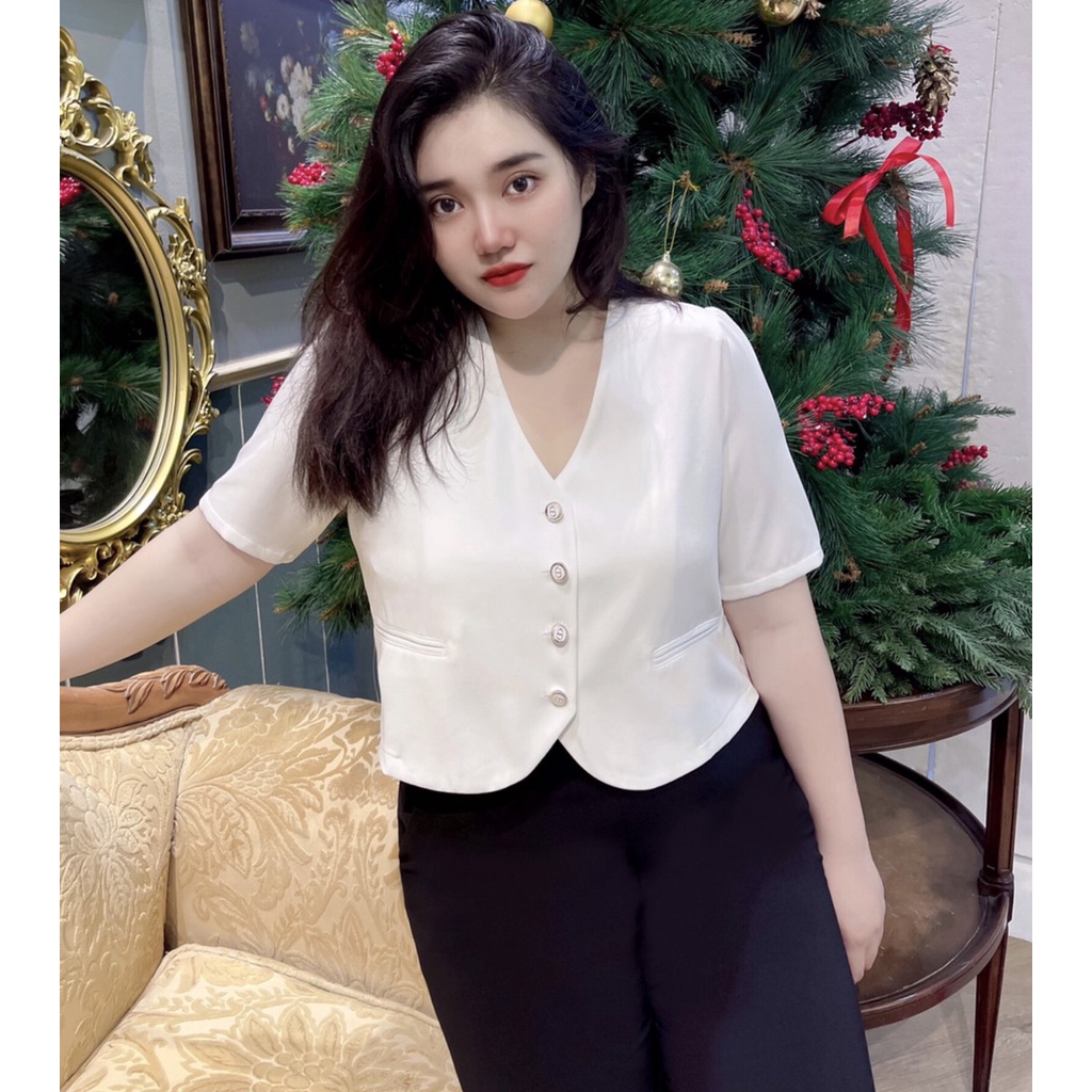 Áo giả vest vạt tròn
