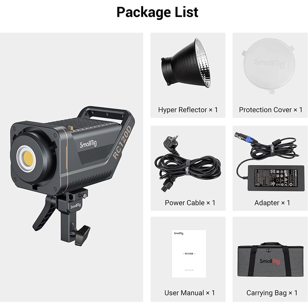 SmallRig RC120D Daylight Point-Source Video Light 3612  - Đèn LED Studio Chuyên Nghiệp 120W - Hàng Chính Hãng