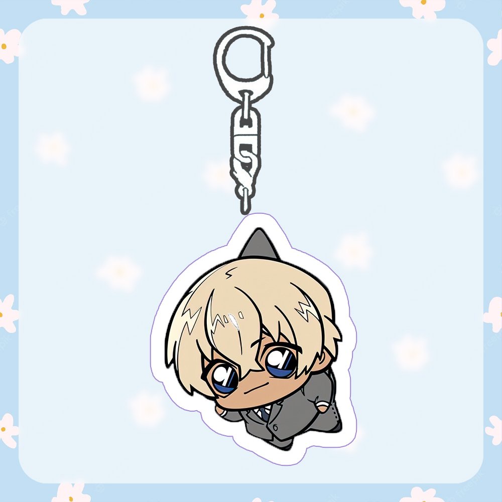 ( Mica trong acrylic) Móc khóa DETECTIVE CONAN Thám Tứ Lừng Danh ver Treo anime chibi độc đáo