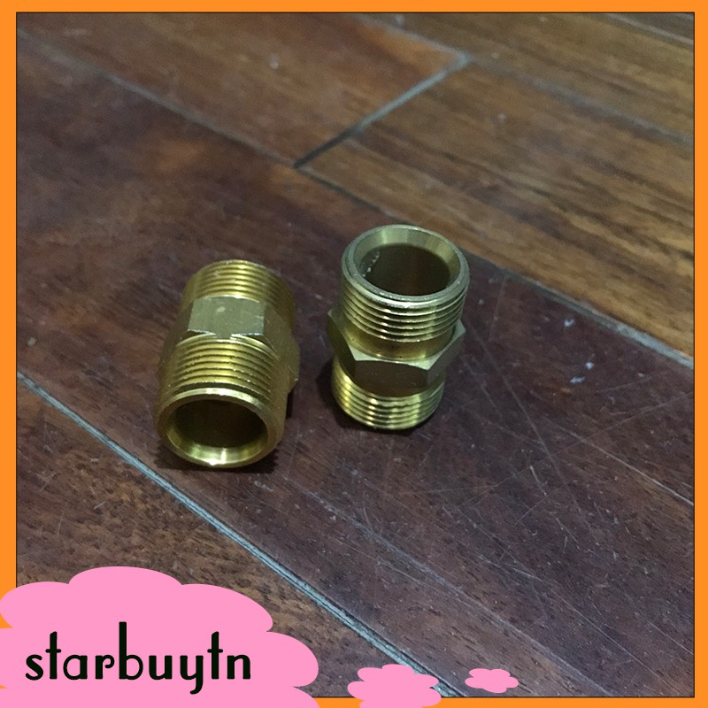 Đầu nối đồng ren 22 cho vòi rửa xe