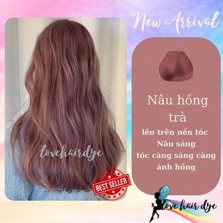 Thuốc Nhuộm Tóc Nâu Hồng Trà - Nâu Hồng Đào Chuẩn salon Lovehairdye