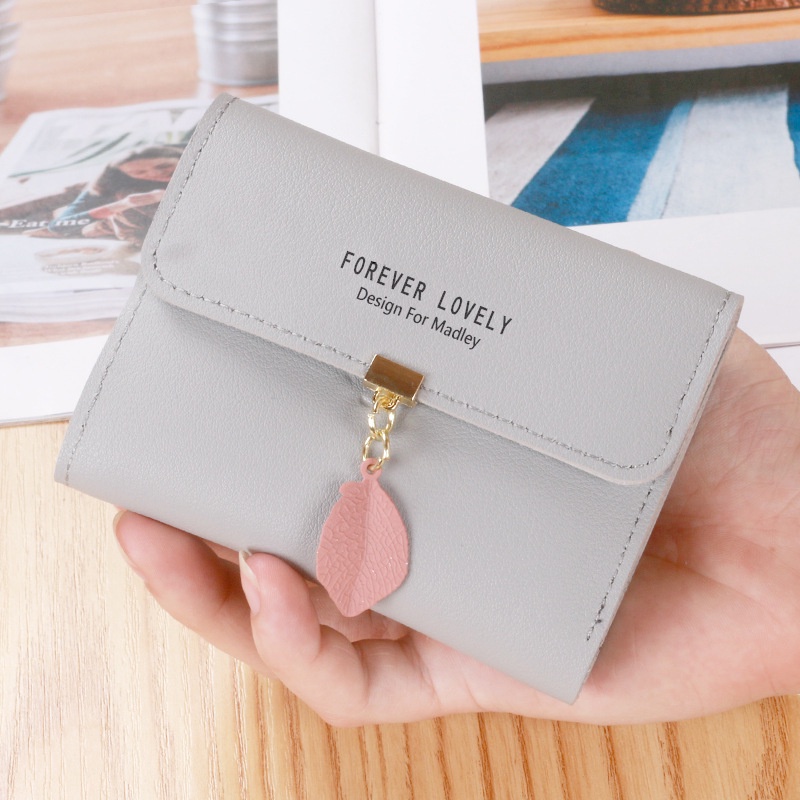 Women's Short Small Coin Purse Wallet Ladies Leather Folding Card Card Holder
