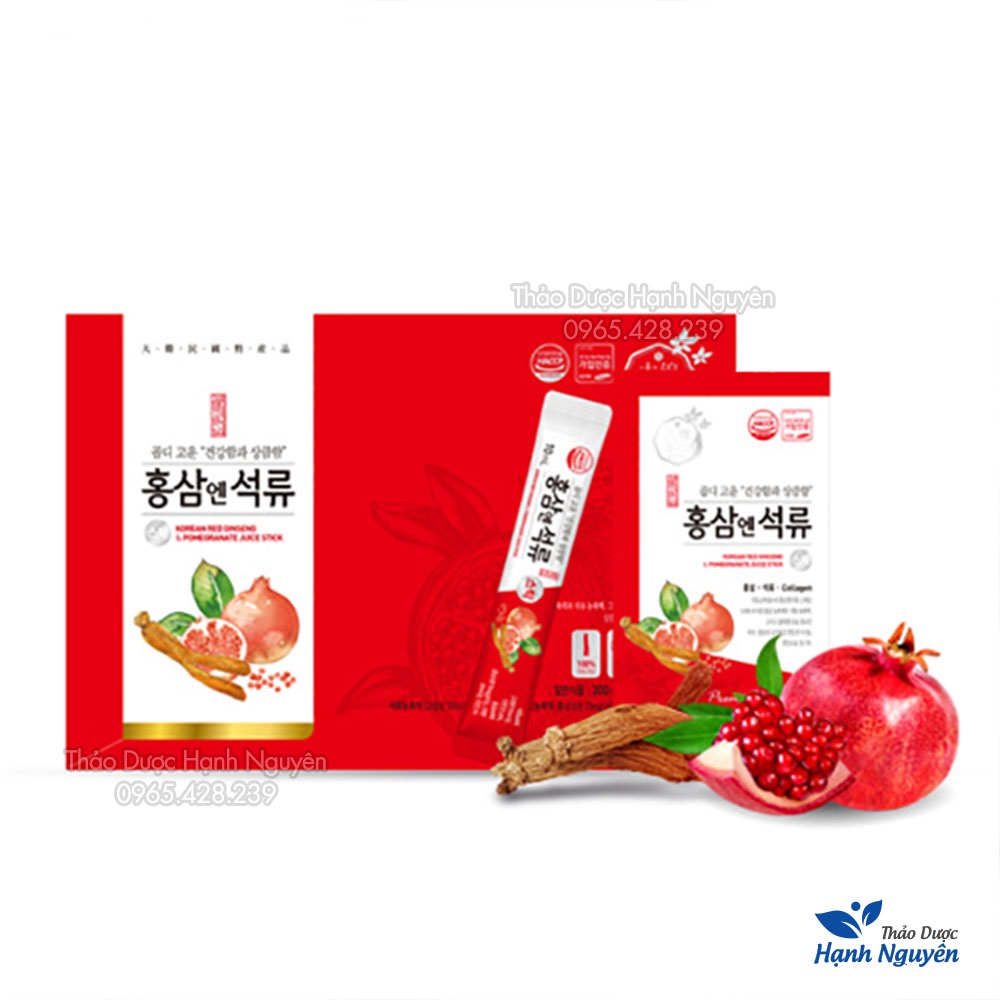 Nước hồng sâm lựu collagen Daedong Hàn Quốc (Hộp 30 gói) - Thảo Dược Hạnh Nguyên