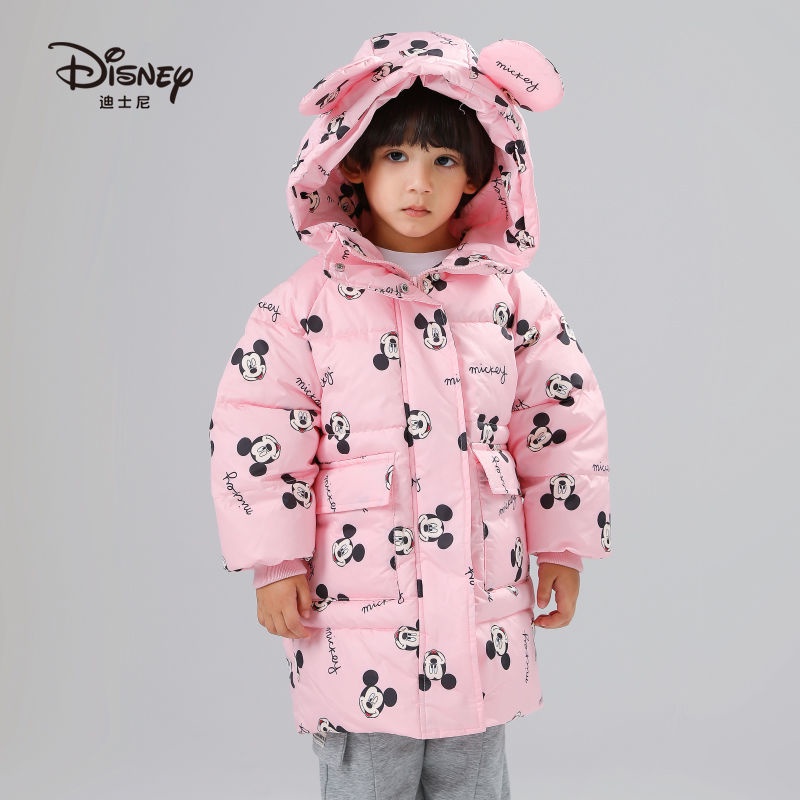 Áo Khoác Phao Đệm Bông Giữ Ấm In Hình Disney Thời Trang Thu Đông Dành Cho Trẻ Em