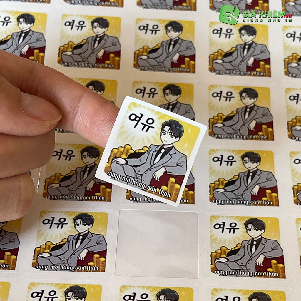 In sticker 3x3cm mẫu tuỳ chọn theo yêu cầu