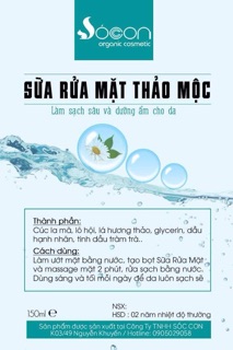 Sữa rửa mặt thảo mộc