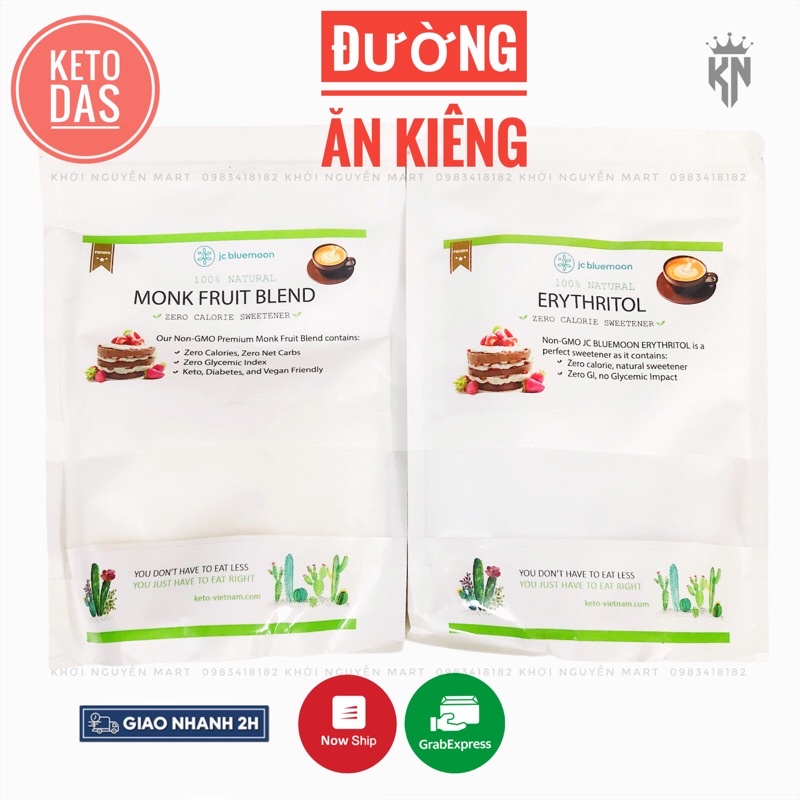 1Kg Đường La Hán hoặc Erythritol 💯FREESHIP💯Đường Ăn Kiêng Dành Cho Keto Das