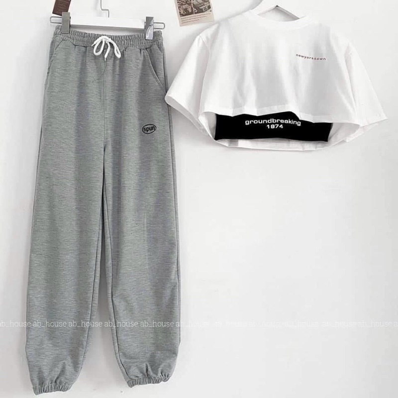 SET ÁO CẶP 19xinh xắn teen nữ trẻ trung họa tiết độc đáo phong cách sexy thích hợp đi chơi ngoài trời