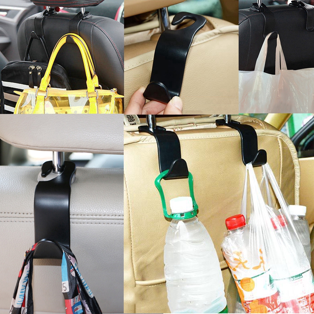 Móc treo đồ dùng màu đen gắn lưng ghế ngồi xe hơi tiện lợi