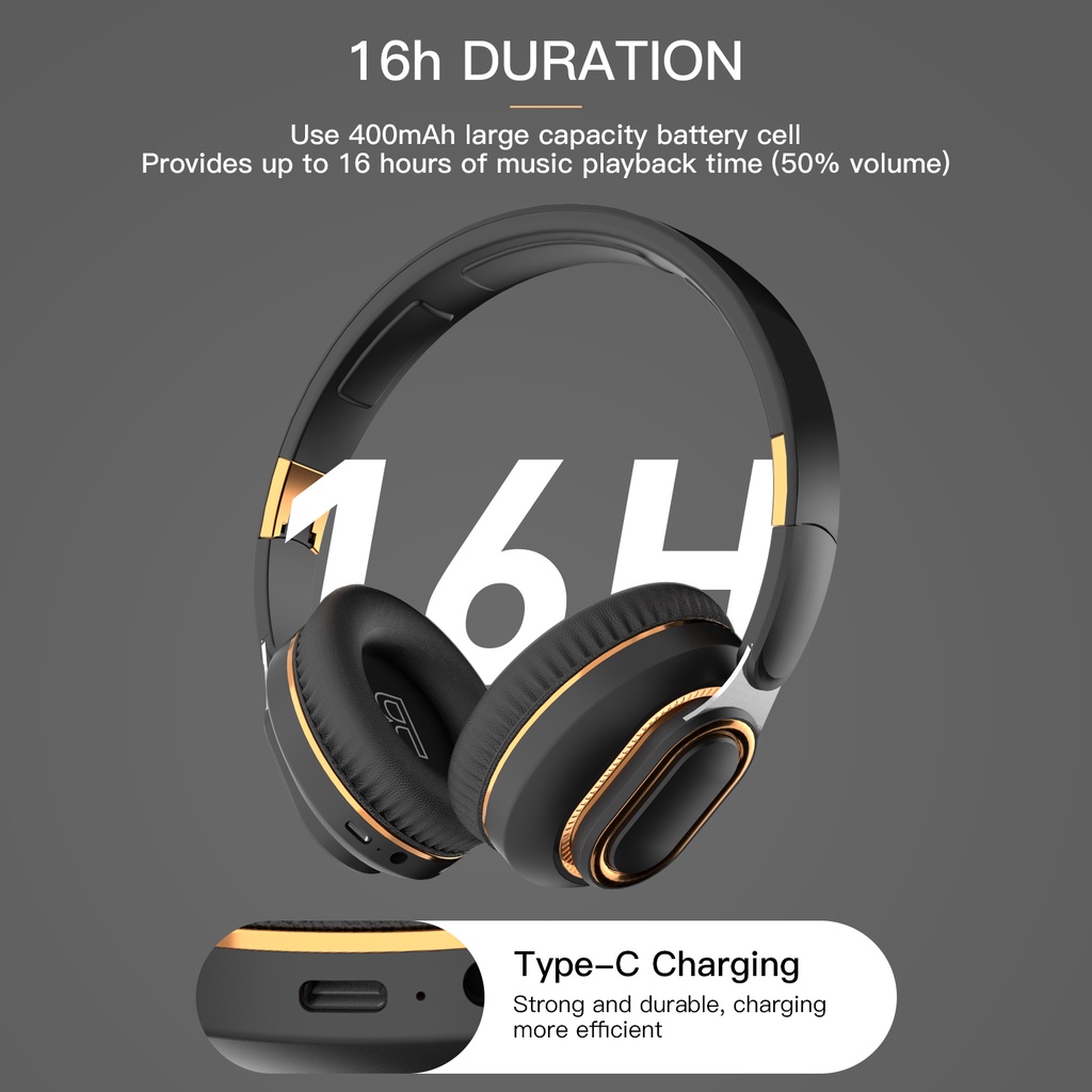 Tai Nghe Bluetooth Không Dây H7 Phong Cách Mới Có Thể Gấp Gọn Kèm Mic Loại