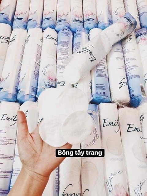 Bông tẩy trang Emily Đức 120 miếng