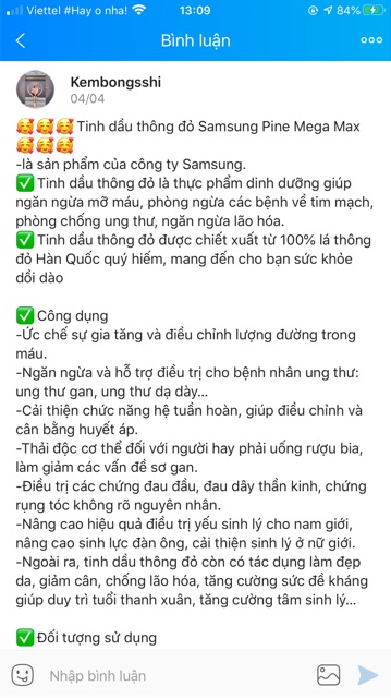 [Mã GROSALE2703 giảm 8% đơn 250K] [DUY NHẤT HÔM NAY] [SALE LỚN] Tinh Dầu Thông Đỏ SamSung Hàn Quốc 120 Viên