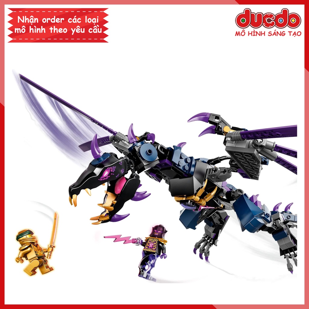 90020 LRI 11657 Lắp ghép Ninjago Rồng Đen Chúa Tể Overlord - Đồ chơi Xếp hình Mô hình Ninja Minifigures Mini 71742 BLA