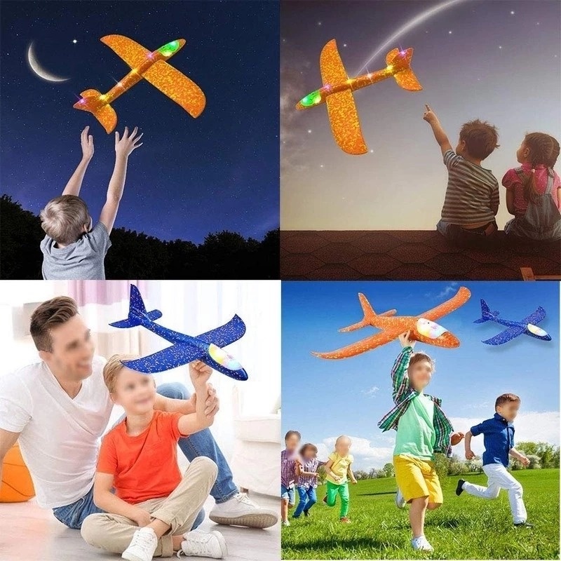 1 Máy Bay Xốp Đồ Chơi 48cm Có Đèn LED Cho Trẻ Em